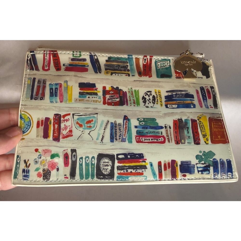 Kate Spade Book Zipper Pouch Wallet Or Cosmetic Bag